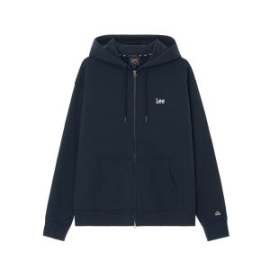 리(LEE) 입점상품 6일 배송 리 스몰 트위치 로고 후드 집업 네이비 LE2403HZ01NA_이미지