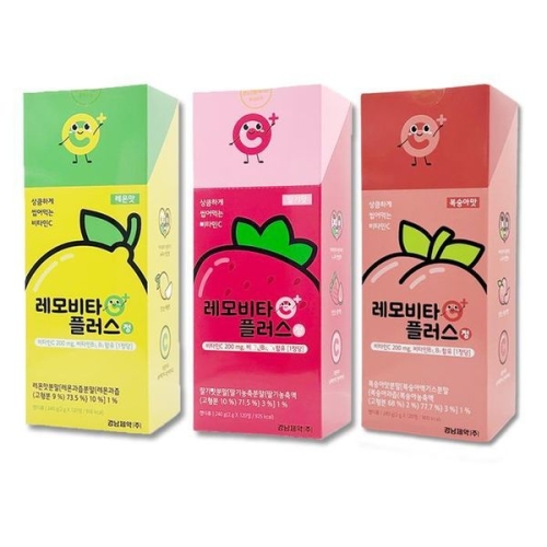  경남제약 레모비타플러스정 딸기맛+레몬맛+복숭아맛 120정 3종세트 [1개]