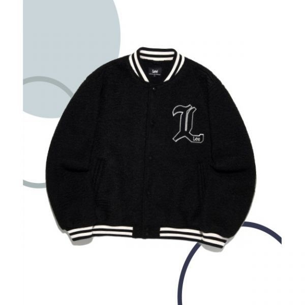 리 LEE 테디 바시티 자켓 블랙 237323