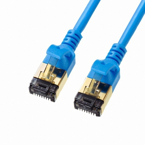 산와서플라이 SANWA CAT.8 SSTP 울트라 슬림 랜케이블 (KB-T8SL-02BL, 2m)_이미지