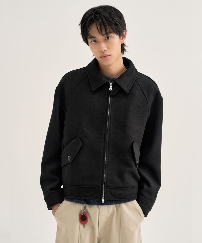 키뮤어 26일 배송 KIIMUIR 울WOOL 트러커 자켓_블랙 KBFMF0211BK 203846_이미지