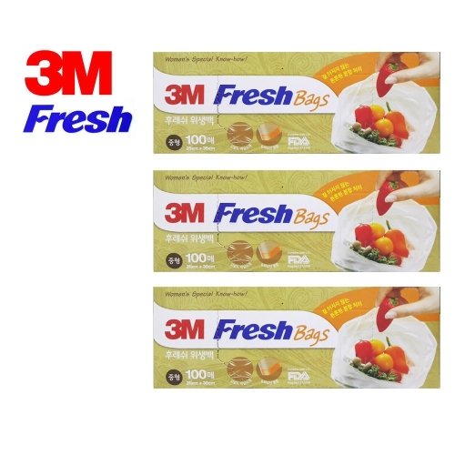 Fresh 엠보싱 위생백 중형 300매 일회용비닐백 비닐팩 위생비닐 일회용백 일회용품 캠핑용품 여행필수품