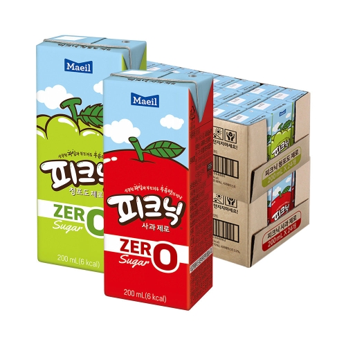 매일유업 피크닉 사과 제로 200ml (48개)