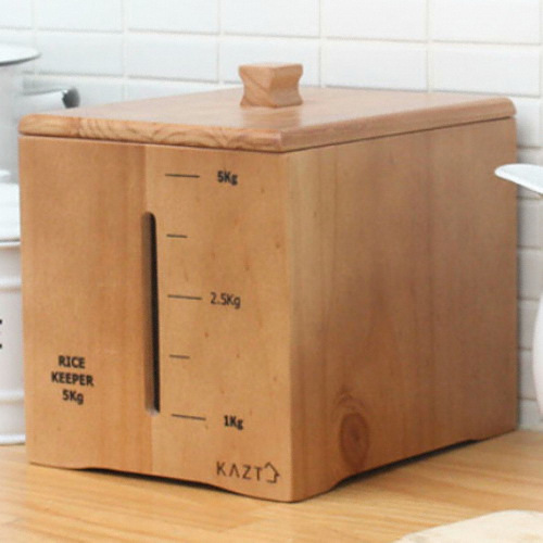 가쯔 NEW 내츄럴 원목 쌀통보관함 5kg