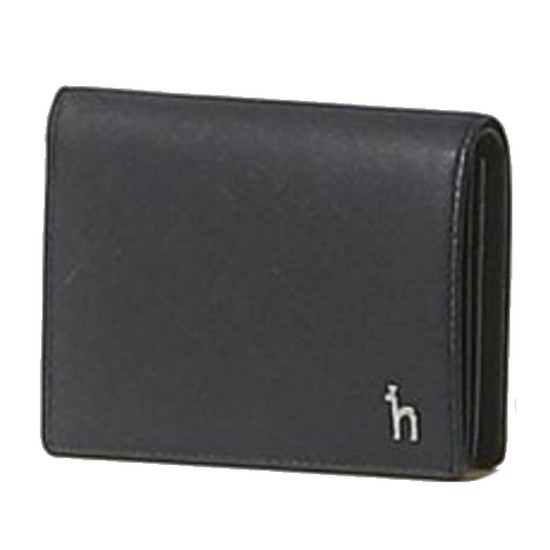 네이비 가죽 실버 퍼피로고 카드지갑 HJHO1F968N3