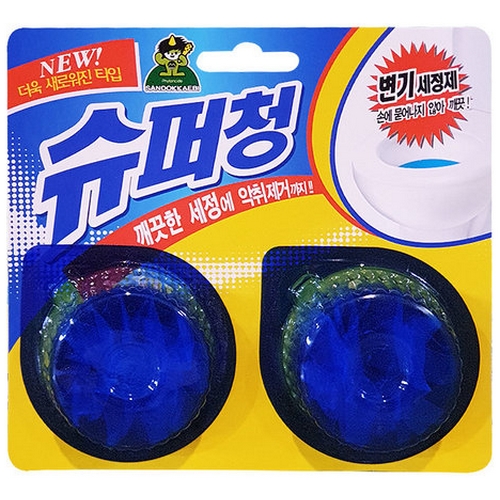 산도깨비 슈퍼청 변기세정제 40g 2개입이미지입니다. 누르면 해당 게시물로 새창이동합니다.