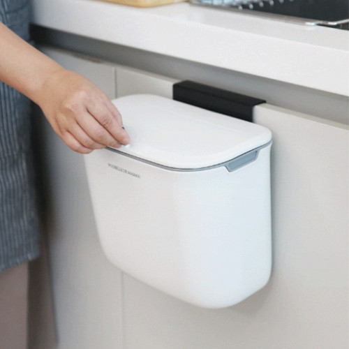 달팽이리빙 푸벨드마망 벽걸이 슬라이딩 오픈 휴지통 7L (1개)_이미지