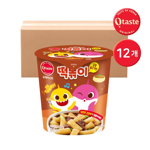 핑크퐁 아기상어 떡볶이 궁중 불고기맛 12개 114g