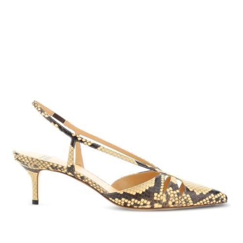 프란체스코루쏘 스네이크 스킨 포인티드 토 키튼 힐 슬링백 R1S922N216 302
