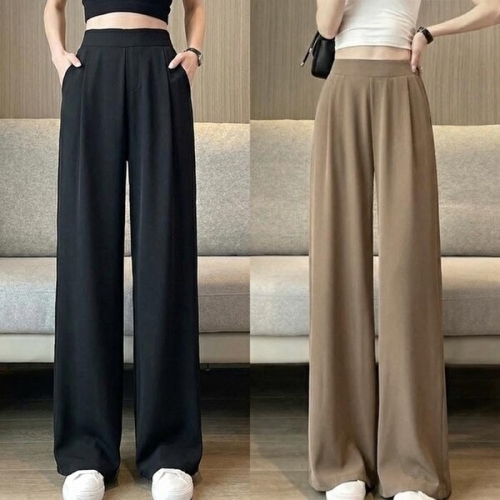 셀러허브 패션 노버튼 와이드 밴딩 슬랙스 팬츠 봄 여름 47512914_이미지