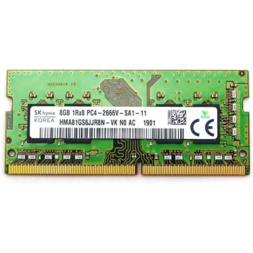 케이브랜즈 닉스 SK HY 8GB 1RX8 DDR4 SO-DIMM PC4-21300 2666MHZ Memory Module HMA81GS6..