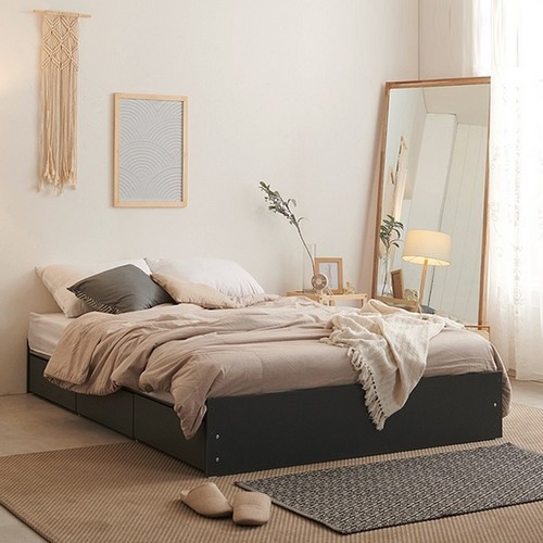 BIF보루네오 앳홈 심플 서랍형 침대 SS (40T쟈가드독립)_이미지
