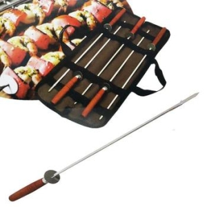 오너클랜 원목 스텐레스 5P 바베큐 일열꼬챙이 BBQ WFH2QOA