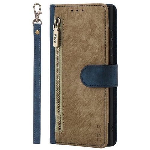 갤럭시S21 플러스 레트로 가죽 지퍼형 지갑 케이스