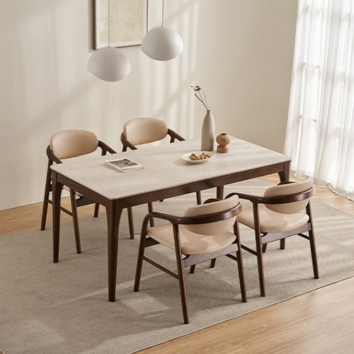 삼익가구 오벤느 포세린 통세라믹 원목 식탁 1600 (의자별도)_이미지