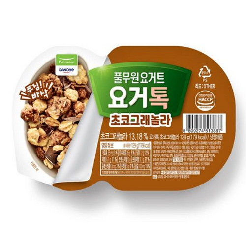 풀무원다논 요거톡 초코 그래놀라 129g (2개)