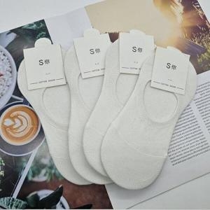 셀러허브 JHORSPQ3_51덧신 실리콘덧신 여성양말 페이트 화이트_이미지