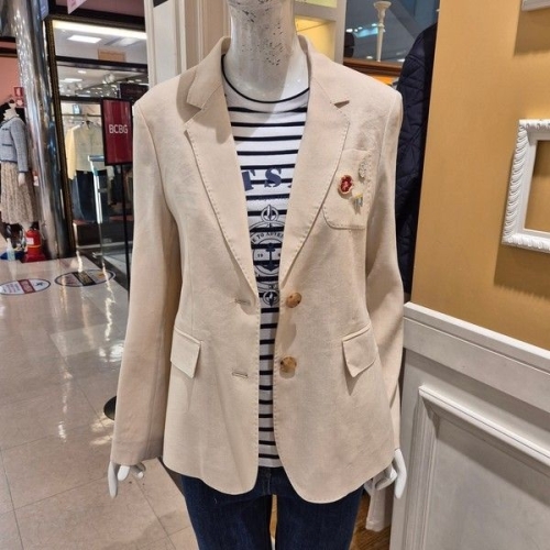 수인터내셔날 BCBG 여성 클라바 린넨 자켓 B5B3J103