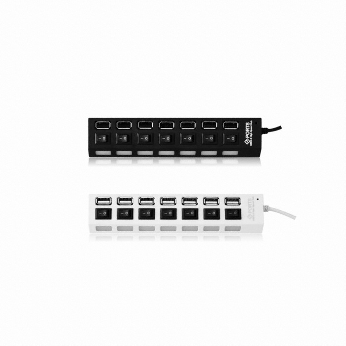 노벨뷰 7포트 USB2.0 허브(NB107) 무전원_이미지