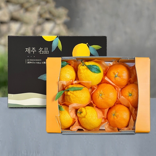 친환경팔도 명품제주 프리미엄 한라봉+레드향 선물세트 2.5kg 중과