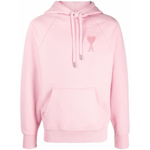 AMI 하트 로고 후드티 E22USW202 747 (655, 페일핑크)_이미지