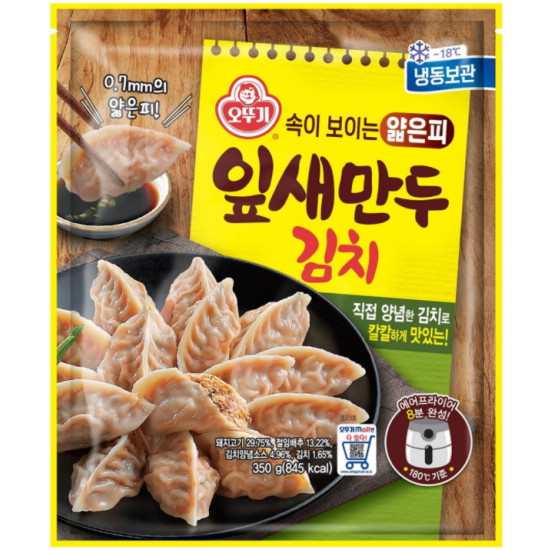 오뚜기 얇은피 잎새만두 김치 350g (2개)_이미지