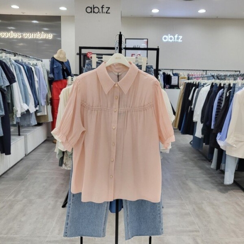 Ab.f.z AFY2HB54 여름 셔링 루즈핏 블라우스