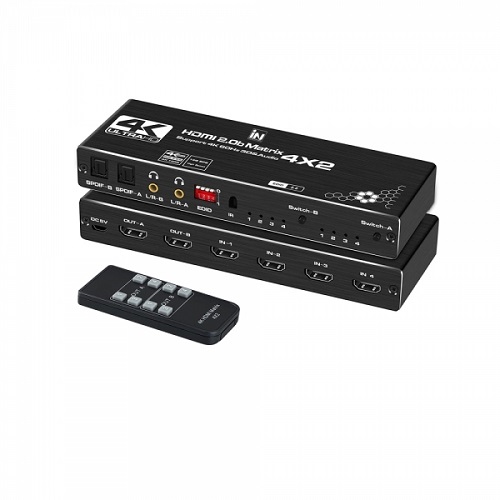 인네트워크 IN-20HD402 4:2 HDMI 매트릭스 분배기이미지입니다. 누르면 해당 게시물로 새창이동합니다.