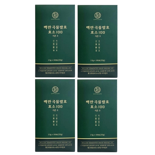 활강원 백만 곡물발효 효소 2.5g 100포 (4개)