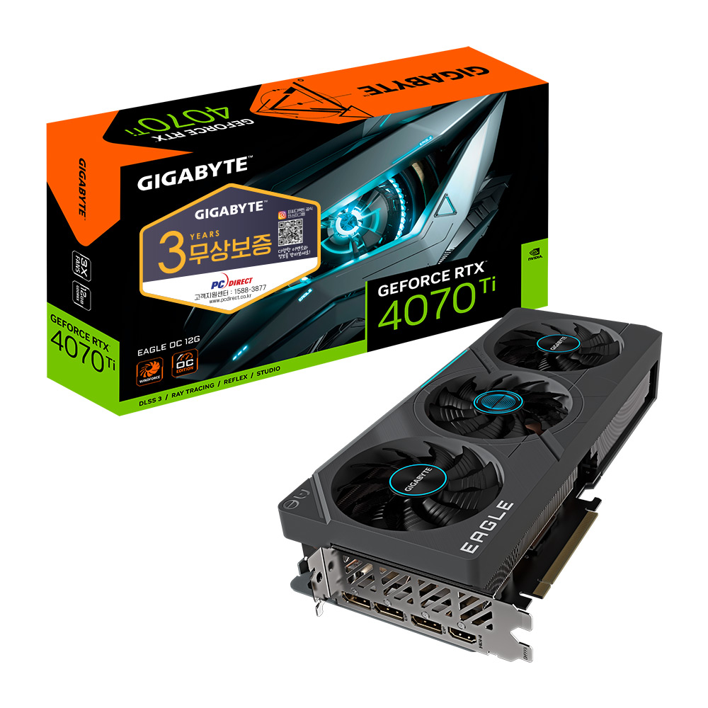 GIGABYTE ������ RTX 4070 Ti EAGLE OC D6X 12GB �Ǿ���Ʈ