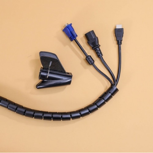 3M 스카치브라이트 스피드 전선정리 스네이크 커버 2p 22mm 컴퓨터선_이미지
