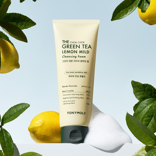 토니모리 더 촉촉 그린티 레몬 저자극 클렌징폼 150ml (1개)_이미지