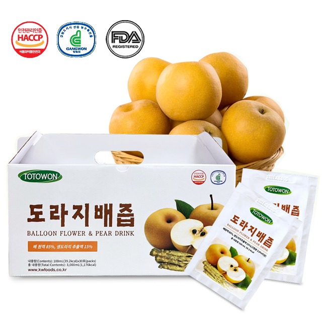  강원식품 도라지배즙 100ml 30포 [3개] 상품이미지