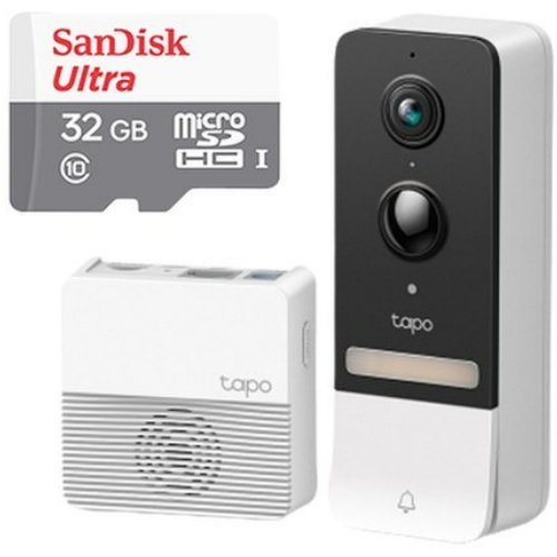 TP-Link Tapo 무선 스마트 비디오 도어벨 + Sandisk Ultra micro SD 32GB_이미지