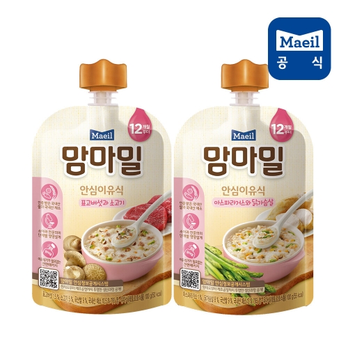 맘마밀 표고버섯소고기 100g + 아스파라거스 100g 각 10팩