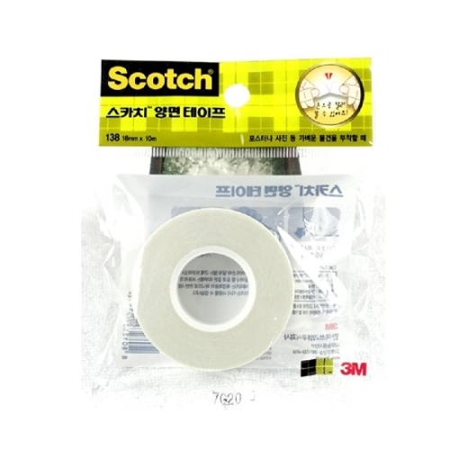 3M 스카치 138 양면 테이프 리필 18mm x 10m (2개)