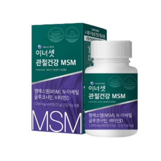 휴온스내츄럴 이너셋 관절건강 MSM 60정이미지입니다. 누르면 해당 게시물로 새창이동합니다.