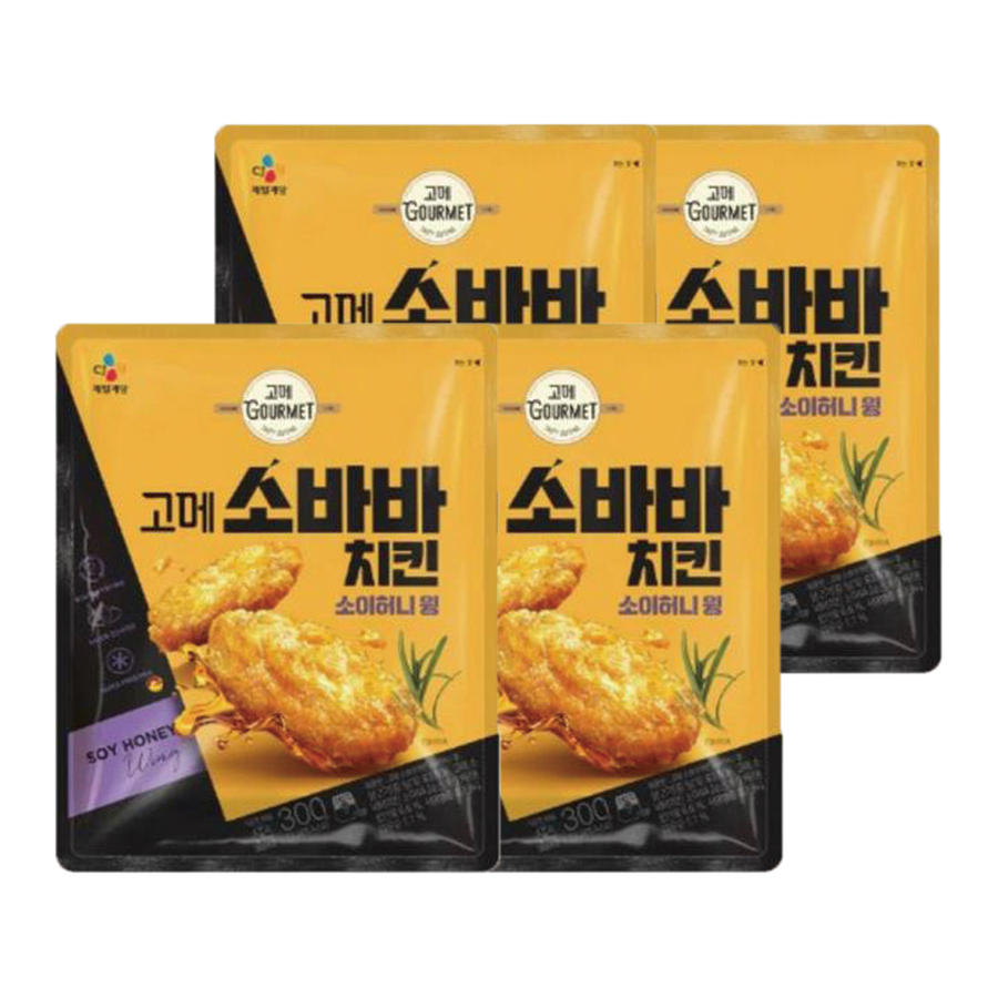 CJ제일제당 고메 소바바치킨 소이허니 윙 300g (4개)_이미지