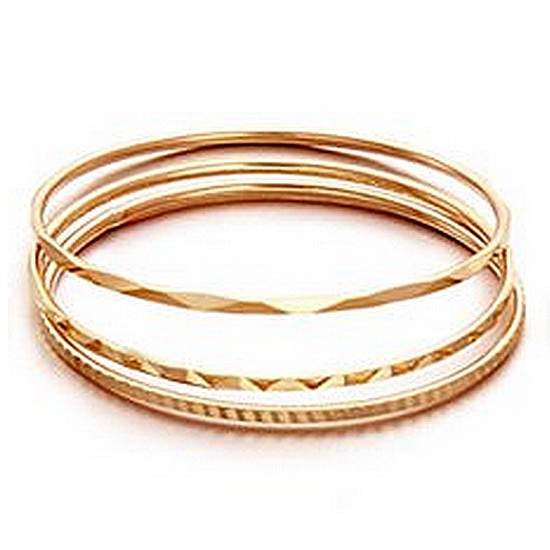 몽슈와 14K 컷팅 실반지 3개 세트_이미지