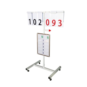  월드 다목적 점수판 WDC-2303 3자리 점수표시 바퀴부착형 이동식 세트별 득점기록용 보드판 부착