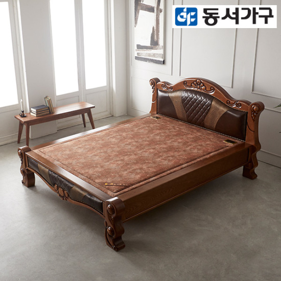 동서가구 M802 미송 원목 흙침대 Q (황토볼)_이미지