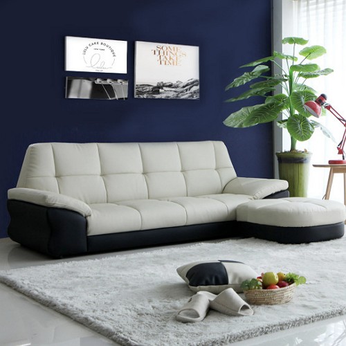 밸런스가구 도노 가죽 좌식소파 3인용_이미지