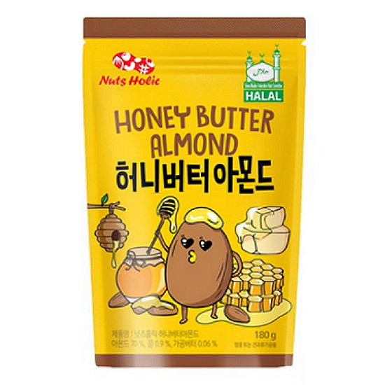 넛츠홀릭 허니버터 아몬드 180g (1개)_이미지