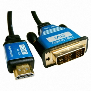 라인업시스템 LANSTAR DVI-HDMI v1.3b 블루메탈케이블 DVI/M-HDMI19/M (LS-DVIS-HDMI-B, 10m)_이미지