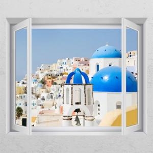  꾸밈 ch217-산토리니에서맞은아침_창문그림액자