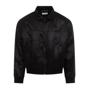 입생로랑 생로랑 블랙 집업 칼라 테디 재킷 779952Y2D60 1000