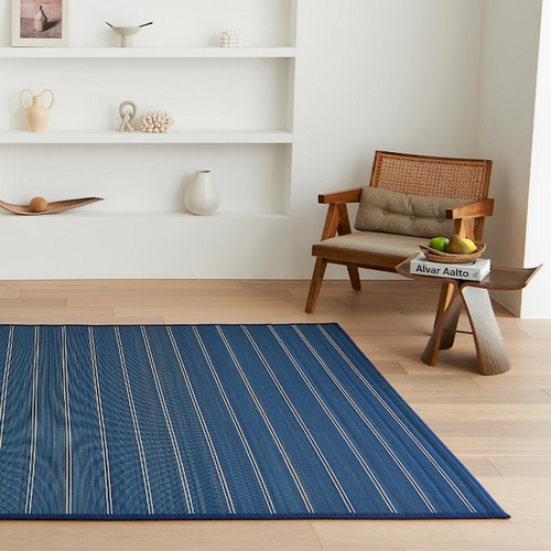 한빛카페트 블루 스트라이프 폼쿠션 대자리