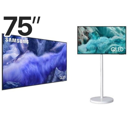 삼성전자 QLED KQ75QFE1AFXKR + KQ43QF7AAFXKR 무빙스타일 (벽걸이, TV+TV)_이미지