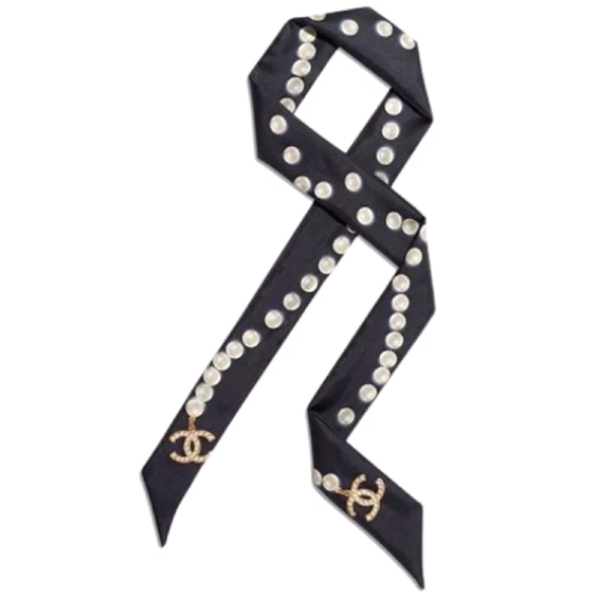 샤넬 진주 트윌리 스카프 AA1208_이미지