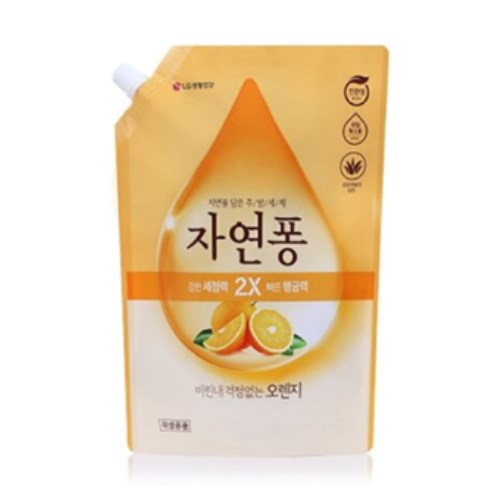 LG생활건강 자연퐁 2X 오렌지 리필 1.1L (10개)